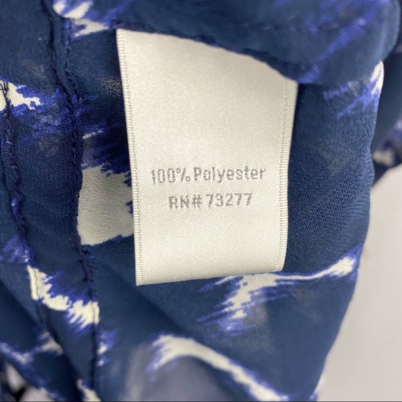 LC Lauren Conrad V Neck Blouse Blue Extra Large - Picture 4 of 14